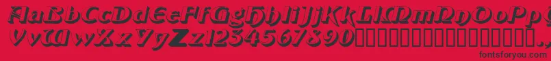 ObelisksskItalic Font – Black Fonts on Red Background