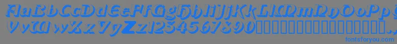 Weitere Informationen zur ObelisksskItalic-Schriftart ObelisksskItalic-Schriftart – Blaue Schriften auf grauem Hintergrund