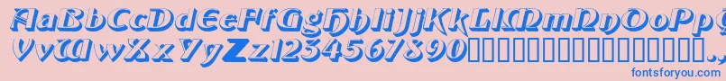 ObelisksskItalic Font – Blue Fonts on Pink Background