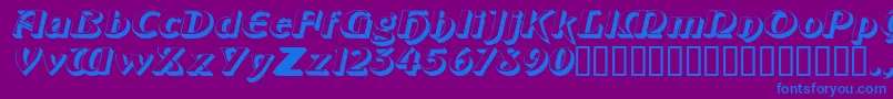 ObelisksskItalic Font – Blue Fonts on Purple Background