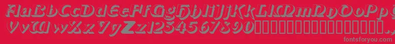 ObelisksskItalic Font – Gray Fonts on Red Background