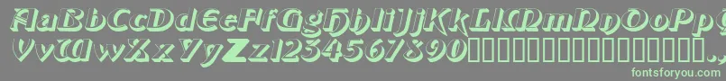 ObelisksskItalic Font – Green Fonts on Gray Background