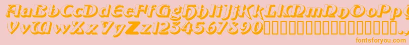 ObelisksskItalic Font – Orange Fonts on Pink Background
