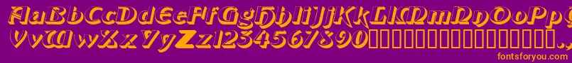 ObelisksskItalic Font – Orange Fonts on Purple Background