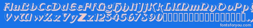 ObelisksskItalic Font – Pink Fonts on Blue Background