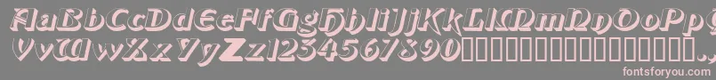 ObelisksskItalic Font – Pink Fonts on Gray Background