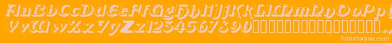 ObelisksskItalic Font – Pink Fonts on Orange Background
