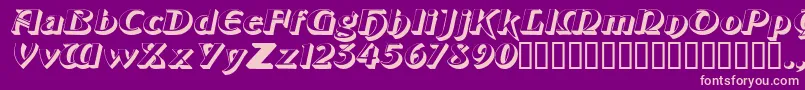 ObelisksskItalic Font – Pink Fonts on Purple Background