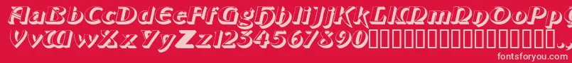 ObelisksskItalic Font – Pink Fonts on Red Background