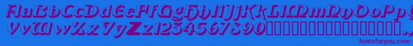 ObelisksskItalic Font – Purple Fonts on Blue Background