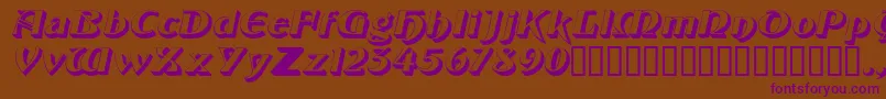 ObelisksskItalic Font – Purple Fonts on Brown Background
