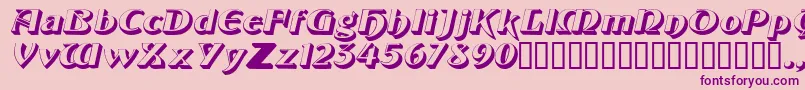 ObelisksskItalic Font – Purple Fonts on Pink Background