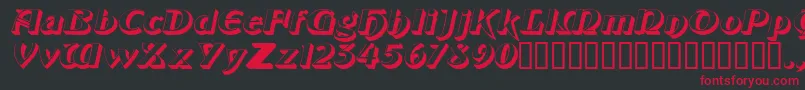 ObelisksskItalic Font – Red Fonts on Black Background