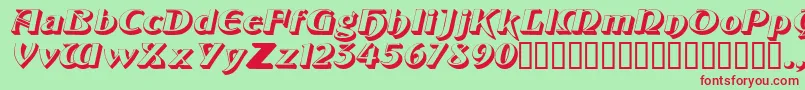 ObelisksskItalic Font – Red Fonts on Green Background