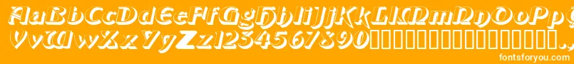 ObelisksskItalic Font – White Fonts on Orange Background