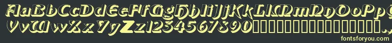 ObelisksskItalic Font – Yellow Fonts on Black Background