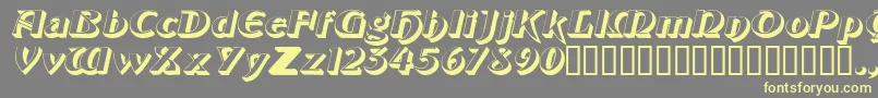 ObelisksskItalic Font – Yellow Fonts on Gray Background
