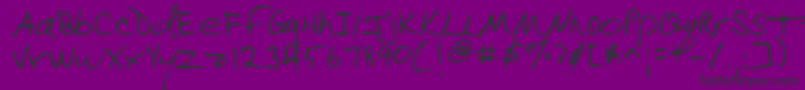 フォントRabinRegular – 紫の背景に黒い文字