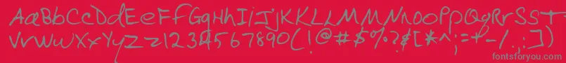 フォントRabinRegular – 赤い背景に灰色の文字