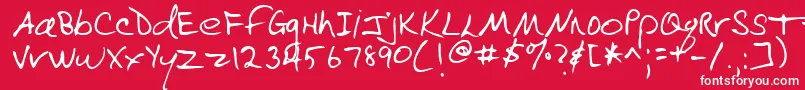 RabinRegular Font – White Fonts on Red Background