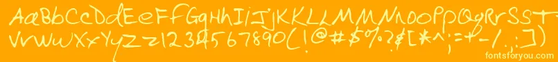 En savoir plus sur la police RabinRegular Police RabinRegular – polices jaunes sur fond orange