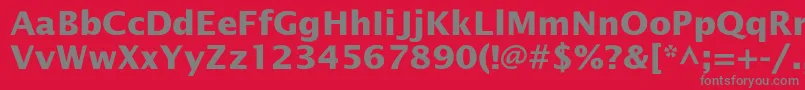 OfficetypesansBold Font – Gray Fonts on Red Background