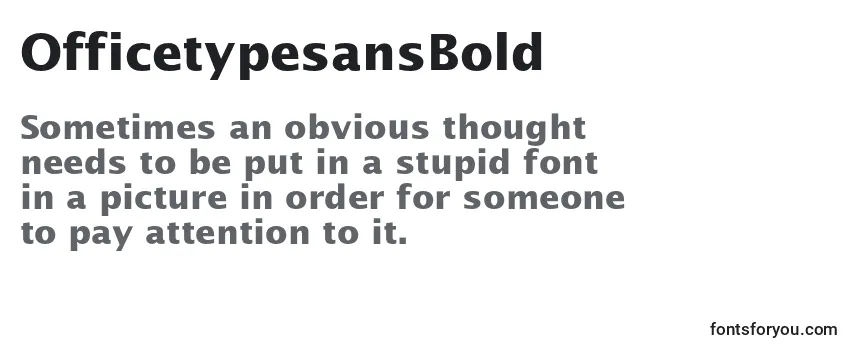 OfficetypesansBold Font