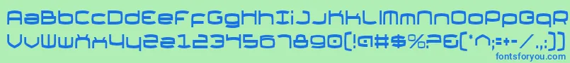 ThundergodCondensed Font – Blue Fonts on Green Background