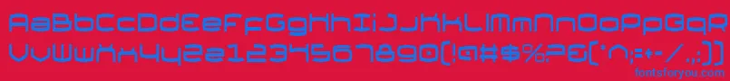 ThundergodCondensed Font – Blue Fonts on Red Background