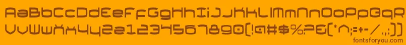 ThundergodCondensed Font – Brown Fonts on Orange Background