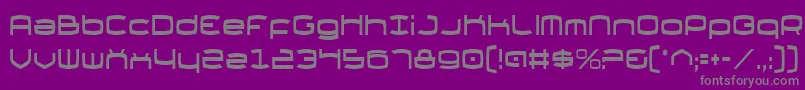 ThundergodCondensed Font – Gray Fonts on Purple Background
