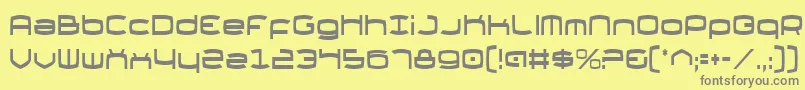 ThundergodCondensed Font – Gray Fonts on Yellow Background