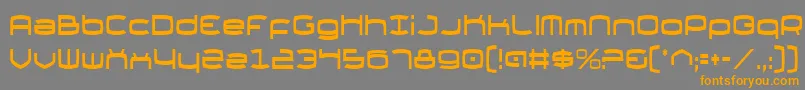 ThundergodCondensed-Schriftart – Orangefarbene Schriften auf grauem Hintergrund