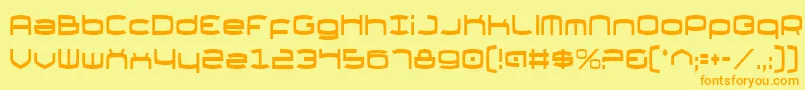 ThundergodCondensed Font – Orange Fonts on Yellow Background