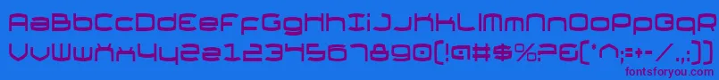 ThundergodCondensed Font – Purple Fonts on Blue Background