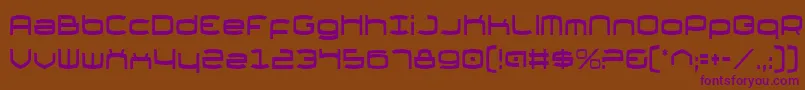 ThundergodCondensed Font – Purple Fonts on Brown Background