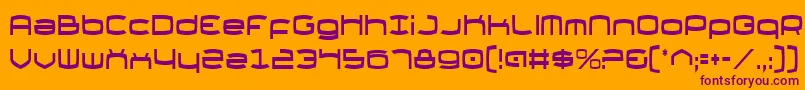 ThundergodCondensed Font – Purple Fonts on Orange Background