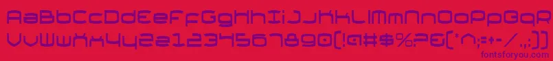 ThundergodCondensed Font – Purple Fonts on Red Background