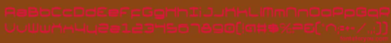 fuente ThundergodCondensed – Fuentes Rojas Sobre Fondo Marrón