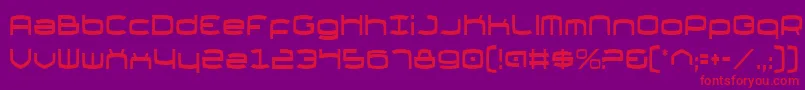 Fonte ThundergodCondensed – fontes vermelhas em um fundo violeta