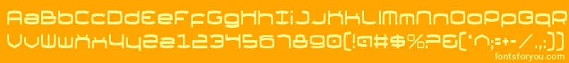 ThundergodCondensed Font – Yellow Fonts on Orange Background