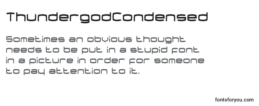 ThundergodCondensed Font