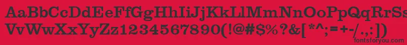 Clarendontmed Font – Black Fonts on Red Background