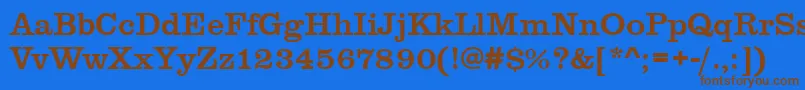 Шрифт Clarendontmed – коричневые шрифты на синем фоне