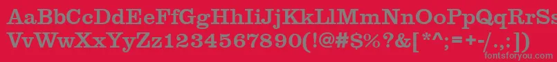 Clarendontmed Font – Gray Fonts on Red Background