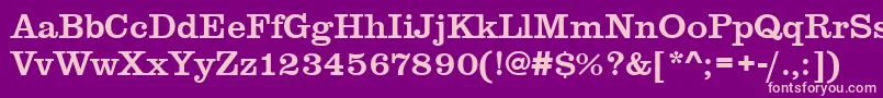 Clarendontmed Font – Pink Fonts on Purple Background