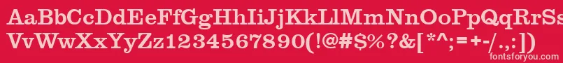 Clarendontmed Font – Pink Fonts on Red Background