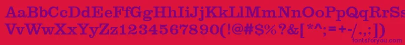 Clarendontmed Font – Purple Fonts on Red Background