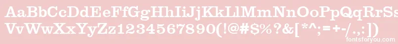 Clarendontmed Font – White Fonts on Pink Background