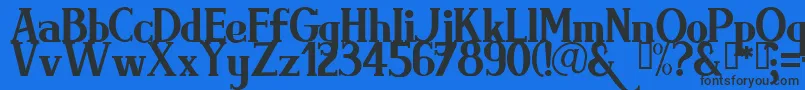 フォントBrimrg – 黒い文字の青い背景